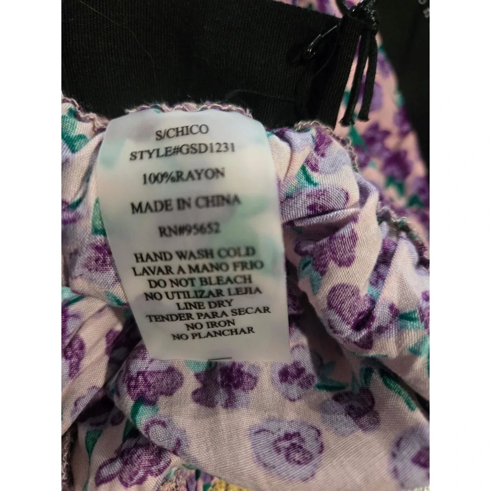 NWT Know One Cares Women's Scoop Neck Floral Print Cutout Tiered Dress Sz S - Picture 7 of 7